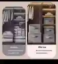 Caja Almacenamiento Ropa Gris Organizacion Hogar 				