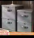 Caja Almacenamiento Ropa Gris Organizacion Hogar 				