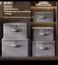 Caja Almacenamiento Ropa Gris Organizacion Hogar 				