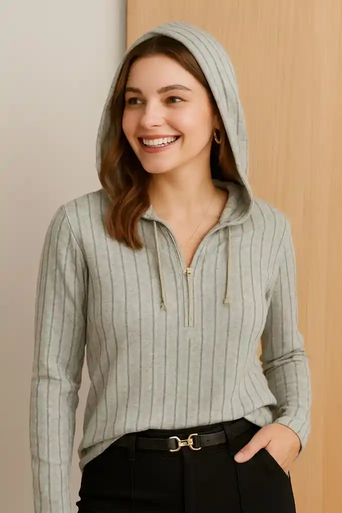 Sudadera Hoodie Stripe Chic