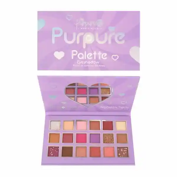 Paleta De Sombras X18 Tonos Palette Purpure