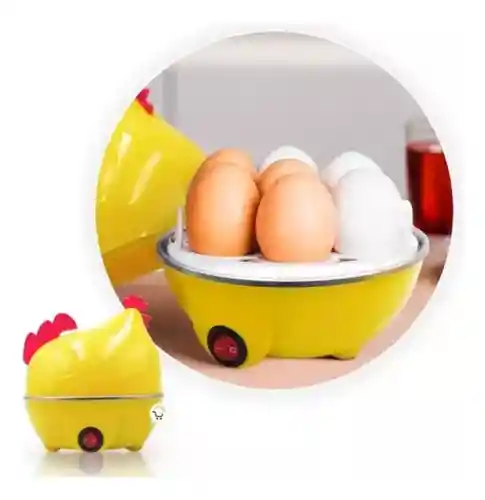 Hervidor Eléctrico De 7 Huevos Gallina Indicador Luz Led