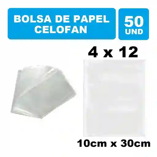 Bolsa Celofán 4x12 Por 50und Pp