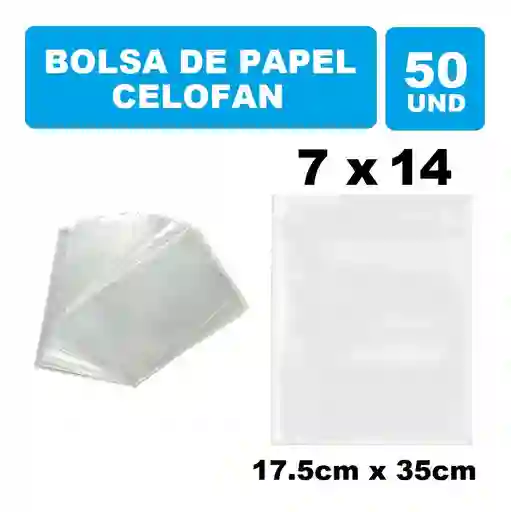 Bolsa Celofán 7x14 Por 50und Pp
