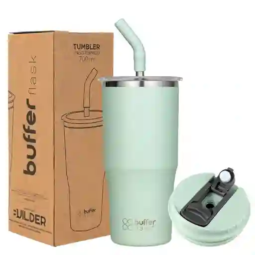 Mug Vaso Termo 700ml Buffer Acero Inox + Tapas - Sage Green