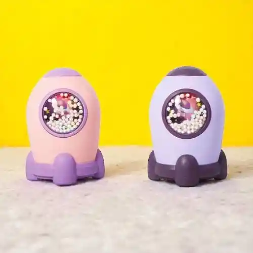 Alcancia Forma 3d Cute Almacena Monedas Y Billetes Cohete Espacio