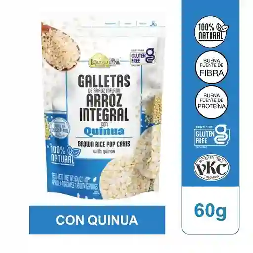 Galletas De Arroz Inflado Integral Con Quinua 60gr
