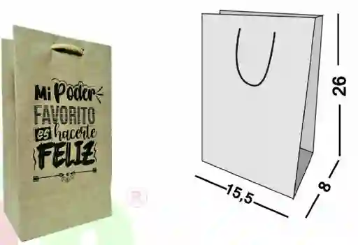 Bolsa Kraft Estapada Mediana