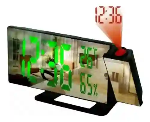 Reloj Despertador Digital - Proyector Hora Espejo