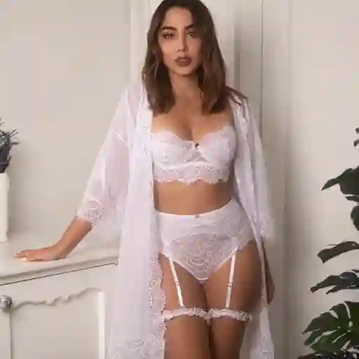 Kimono Mini Lynsey Blanco Talla Unica