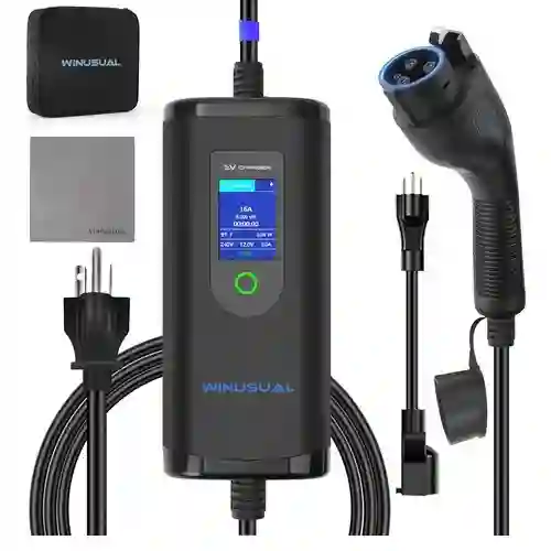 Cargador Portatil Nivel 1 Y 2 Carro Eléctrico 16a 110-240 V