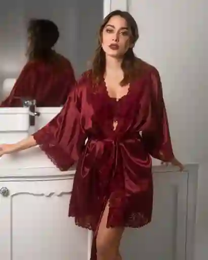 Kimono Mini Diane Vino Talla Unica