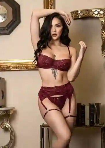 Set Marianne Con Liguero Vinotinto Talla M