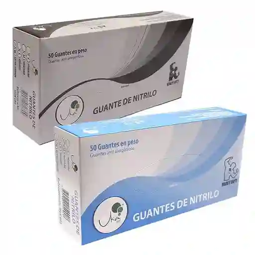 Guante De Nitrilo Negro Y Azul Talla S,m,l,