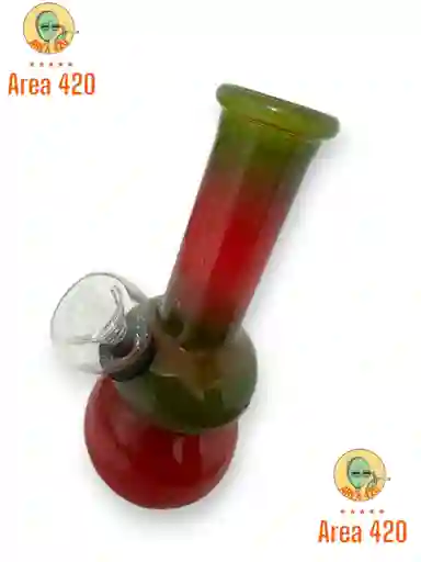 Bong Vidrio Verde Rojo