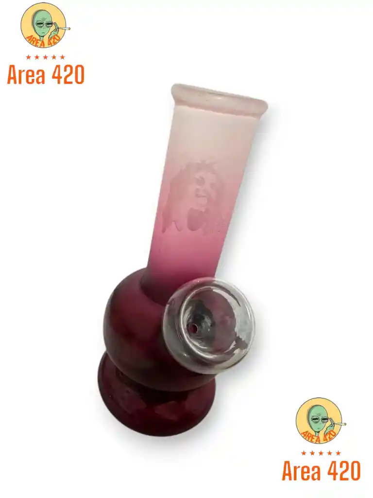 Bong Vidrio Rosa Rojo
