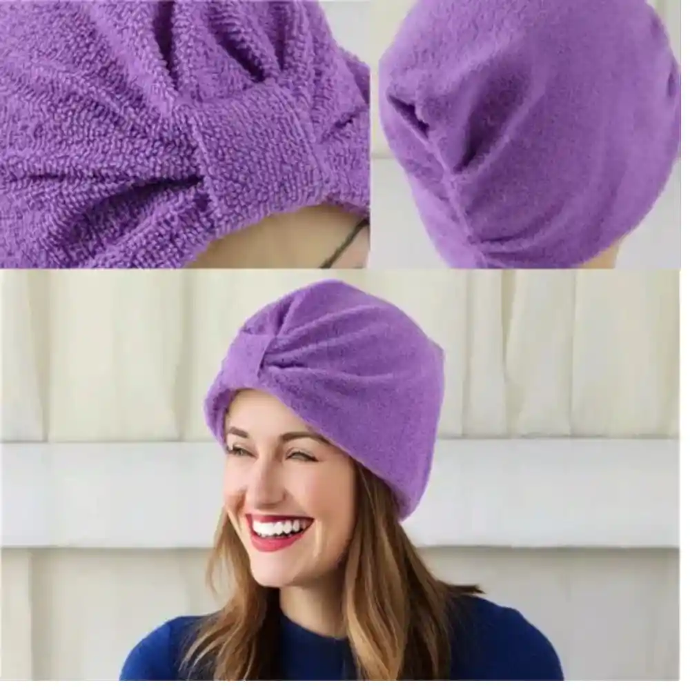 Gorro Toalla Para Cabello Microfibra Turbante Secado Rapido