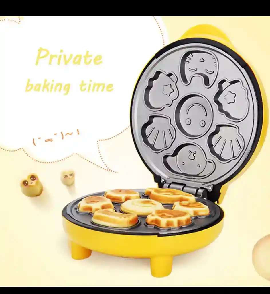 Mini Maquina Figuras Infantiles Pancakes Wafflera