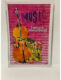 Cuaderno Pentagramado Argollado Grande
