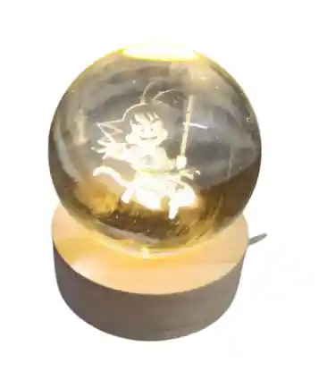 Esfera De Cristal Con Diseño De Goku Dragon Ball