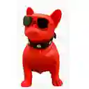 Parlante Bluetooth Perro Bulldog Grande 20 Cm/ Portátil, Usb, Sd, Radio Fm (rojo)