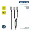 Cable De Carga Rápida 20w 2 En 1 Usb-c A Tipo C / Iphone Pzx V139