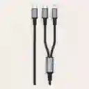Cable De Carga Rápida 20w 2 En 1 Usb-c A Tipo C / Iphone Pzx V139