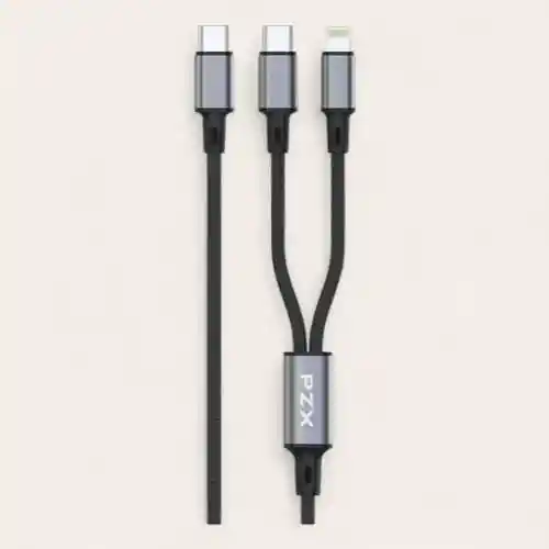 Cable De Carga Rápida 20w 2 En 1 Usb-c A Tipo C / Iphone Pzx V139