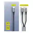 Cable De Carga Rápida 20w 2 En 1 Usb-c A Tipo C / Iphone Pzx V139