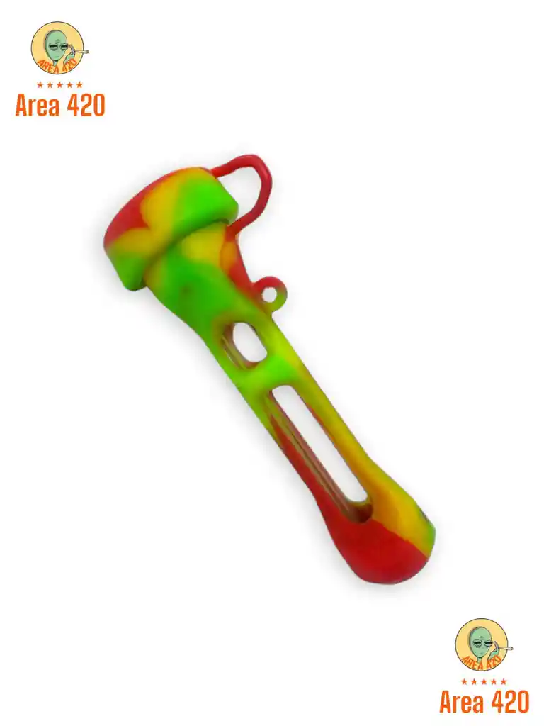 Pipa Vidrio Siliconada Con Tapa 3