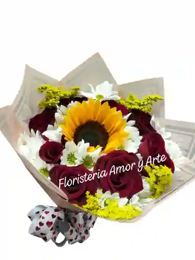 Aleria Con Margaritas Y Rosas