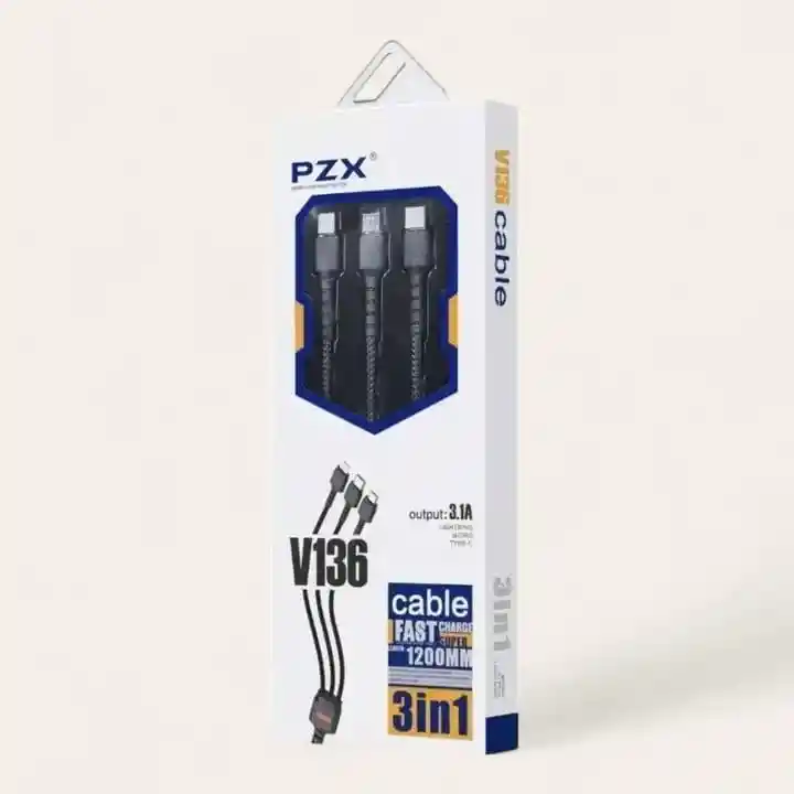 Cable Para Celular 3 En 1 Pzx V136