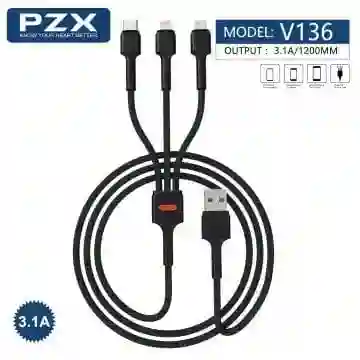 Cable Para Celular 3 En 1 Pzx V136