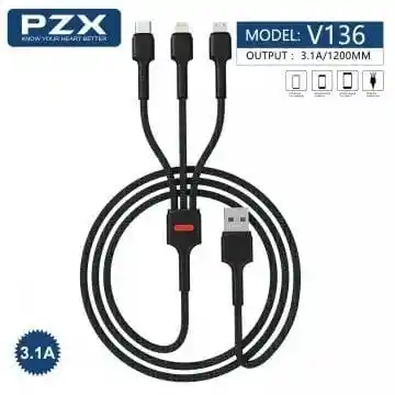 Cable Para Celular 3 En 1 Pzx V136
