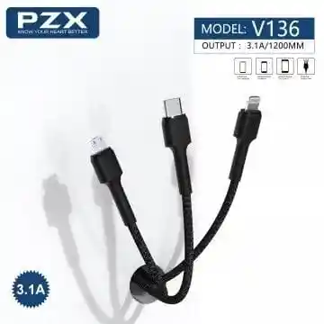 Cable Para Celular 3 En 1 Pzx V136