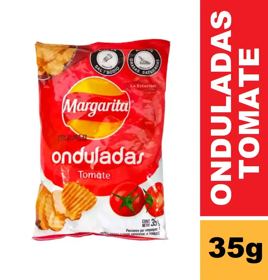 Margarita Papas Onduladas Tomate 35gr