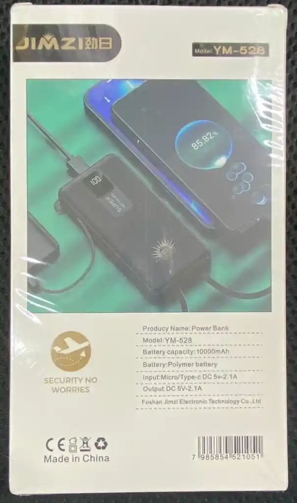 Jimzi Power Bank 10000 Mah Fast Charging
