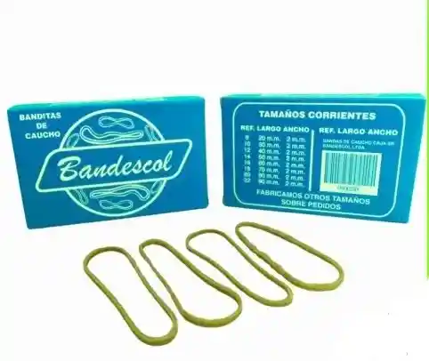 Caja Azul De Bandas De Siliconados Bandescol