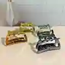 Pinza Gancho Caimán Metalizado Para Cabello