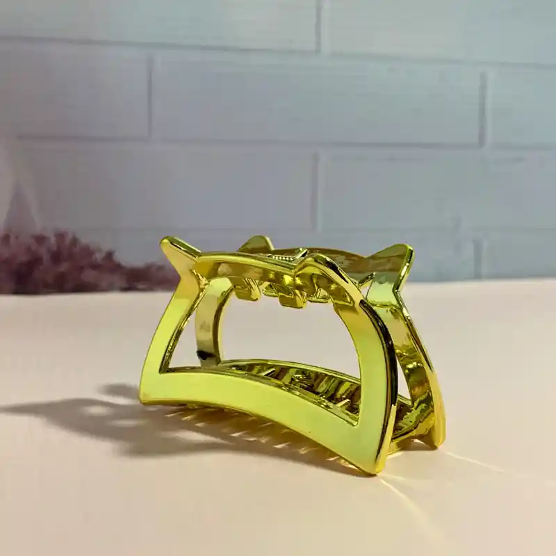 Pinza Gancho Caimán Metalizado Para Cabello