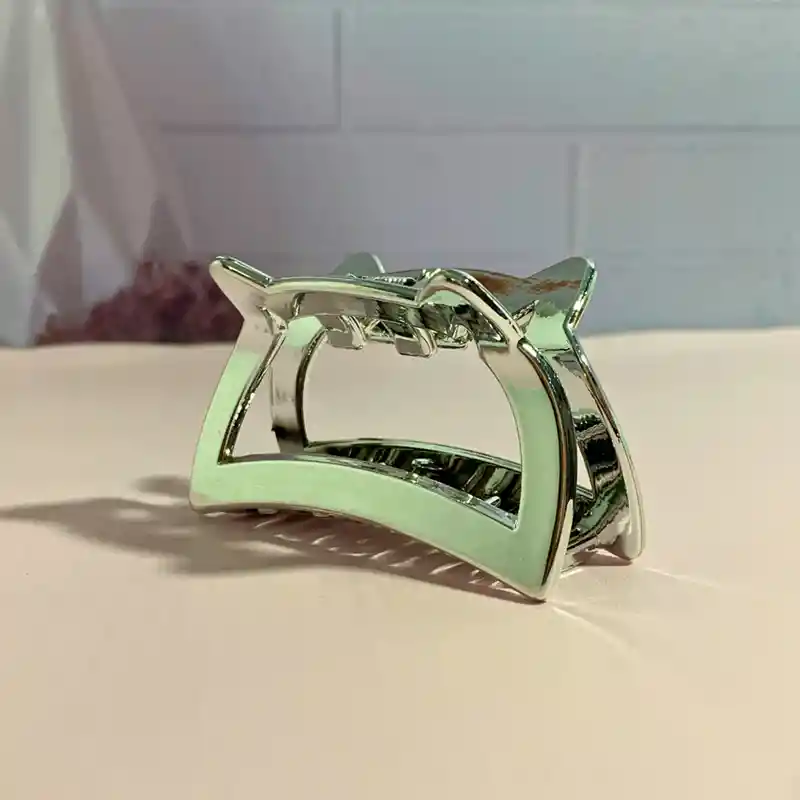 Pinza Gancho Caimán Metalizado Para Cabello