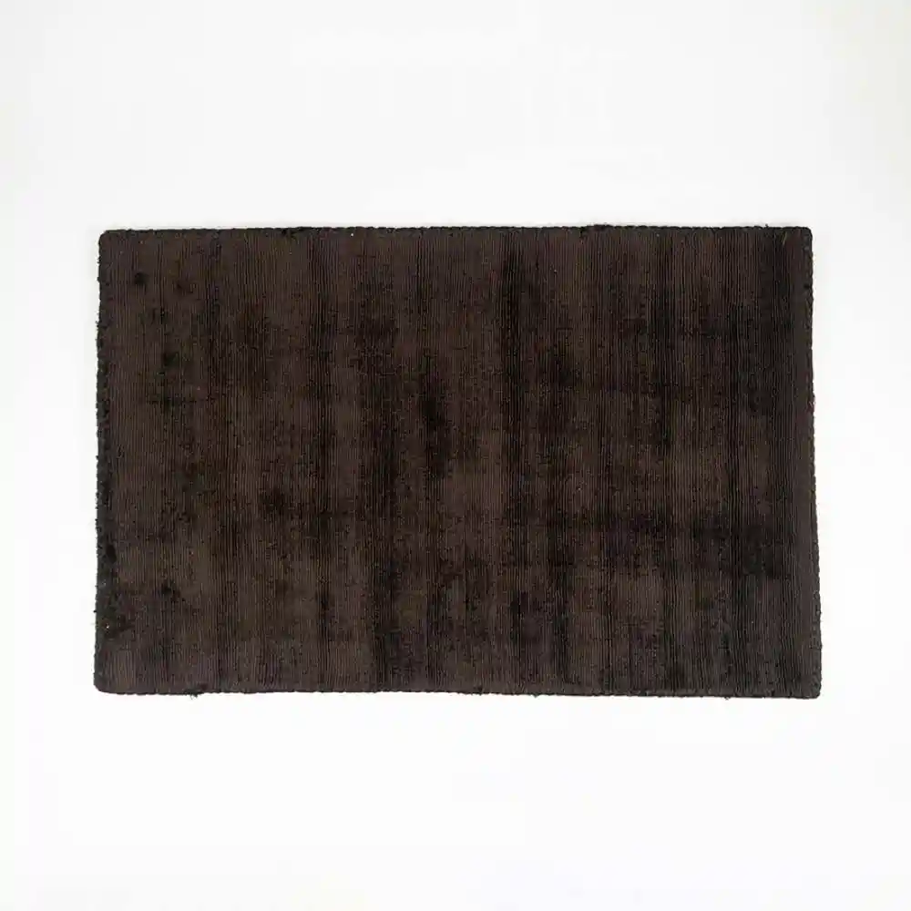 Tapete Expressions Pie De Cama Viscosa 85x55cm Negro