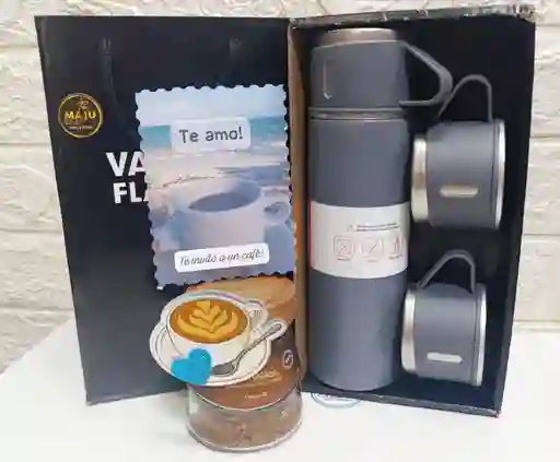 Café Juan Valdez Con Termo Térmico Y Pasillos