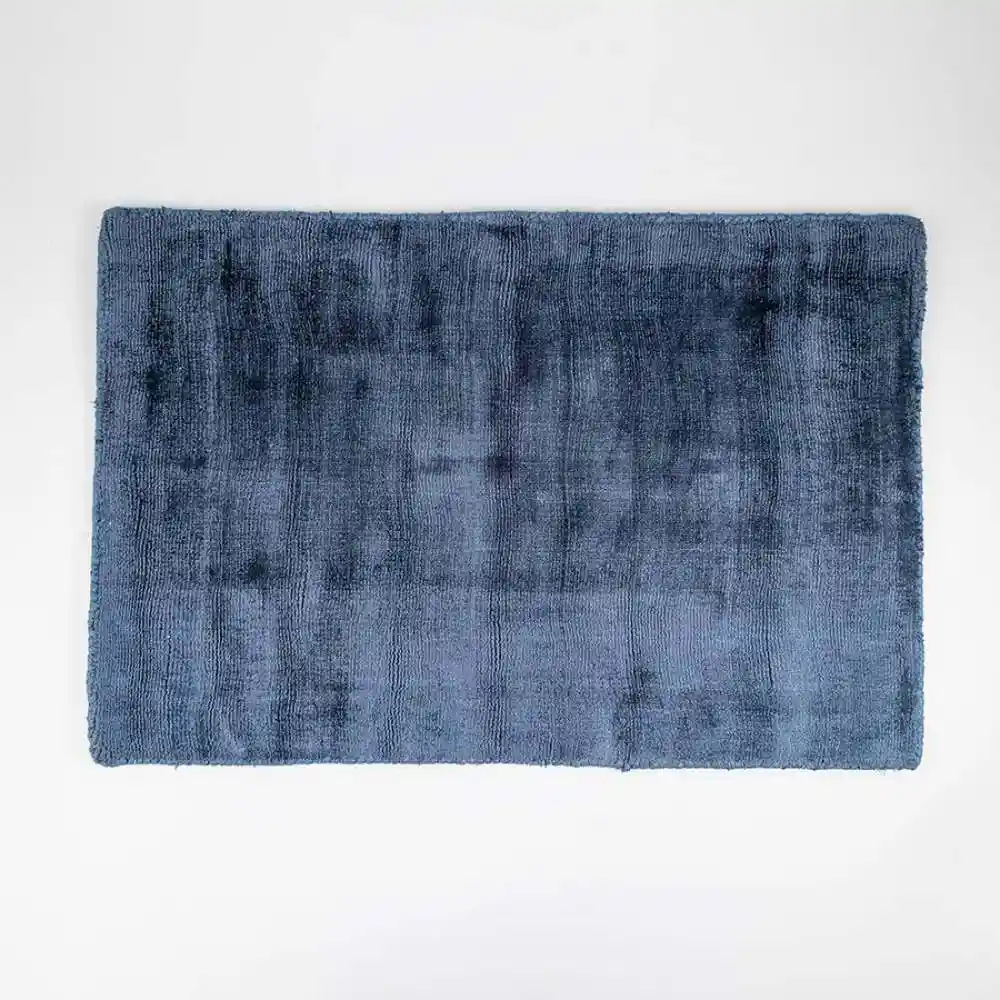 Tapete Expressions Pie De Cama Viscosa 85x55cm Azul