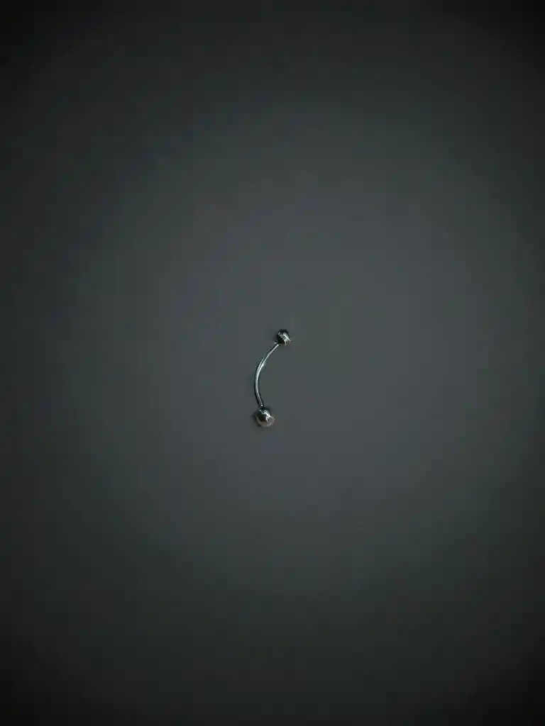 Piercing Banana Plateada 10mm