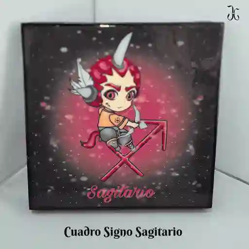 Cuadro 20x 20 Signos Zodiacales Sagitario Niño