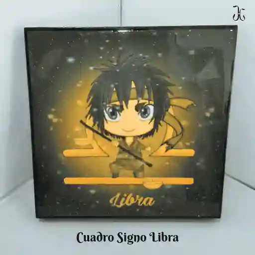 Cuadro 20x 20 Cm Signos Zodiacales Libra Niño