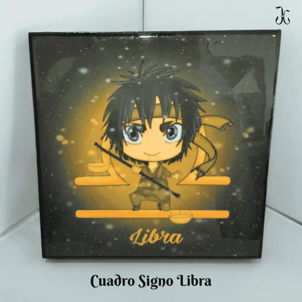 Cuadro 20x 20 Cm Signos Zodiacales Libra Niño