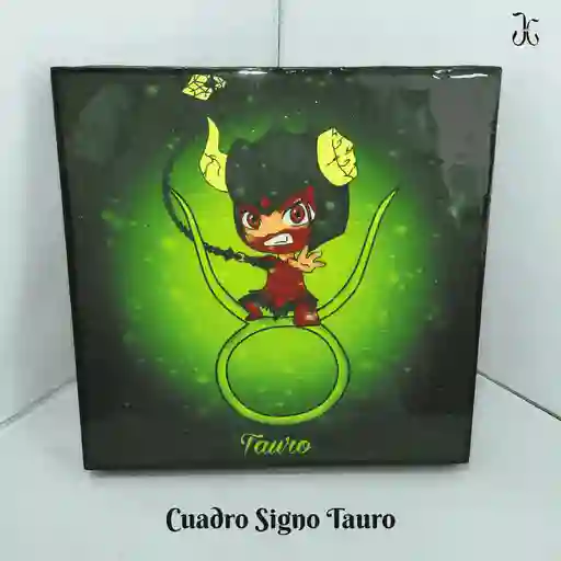 Cuadro 20x 20 Cm Signos Zodiacales Tauro Niño