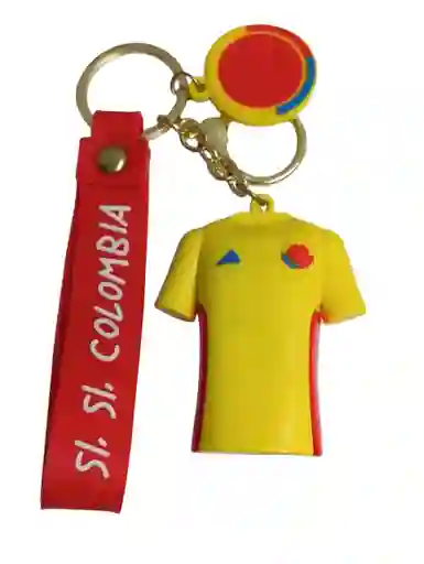 Llavero Silicona Camisa Equipo De Futbol Seleccion Colombia